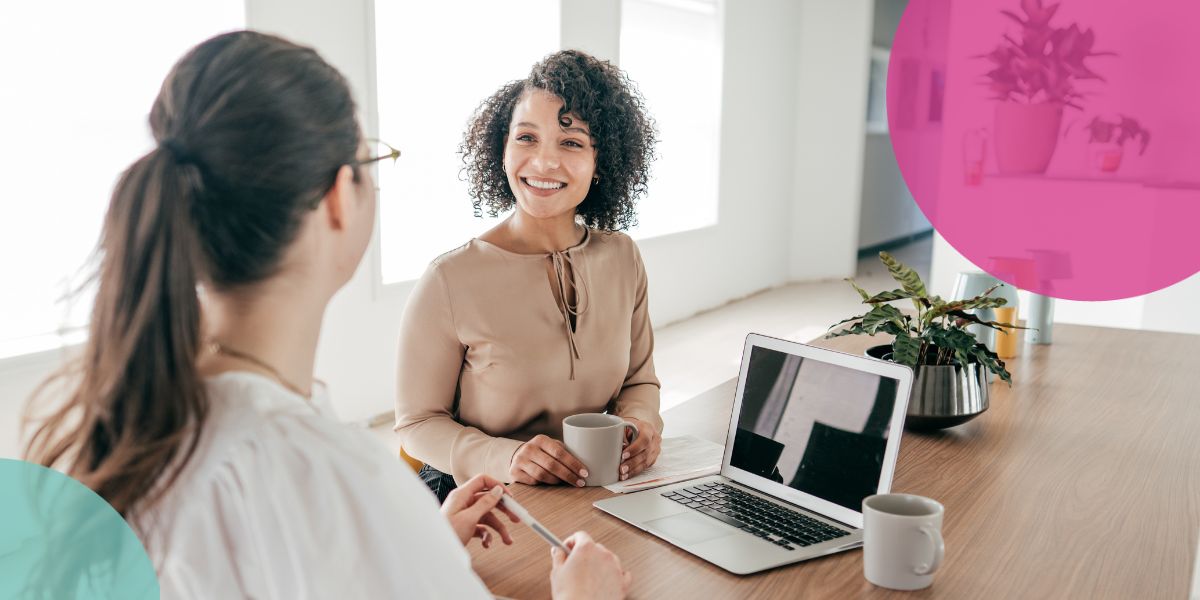 Getting hiring managers on board ahead of the January employment law changes HR leader talking through the hiring process with a hiring manager